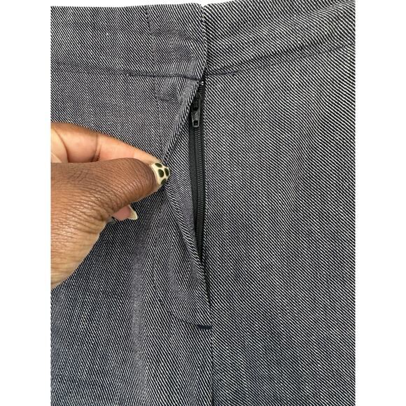 J.Crew Gray White Work Heavy Chambray Patio Straight‎ Leg Dress Pant Size 10 - Picture 12 of 12